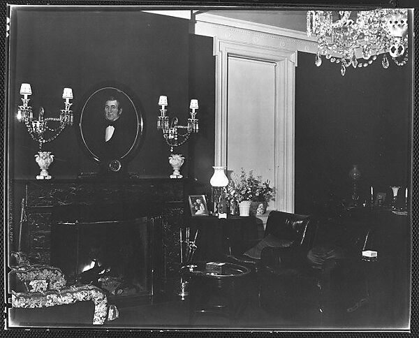 [View of Library Showing Fireplace, Residence of Gifford Cochran, Croton Falls, New York], Walker Evans (American, St. Louis, Missouri 1903–1975 New Haven, Connecticut), Film negative 