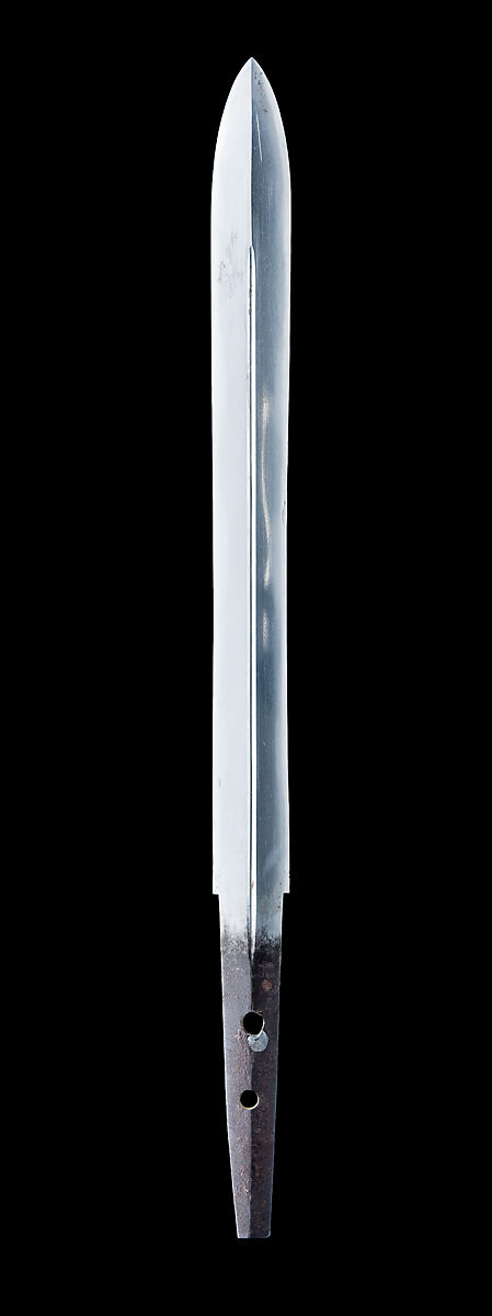 Blade and Mounting for a Double-Edged Dagger (Ken), Steel,wood, lacquer, baleen, copper-gold alloy (shakudō), gold, silver, brass, Japanese