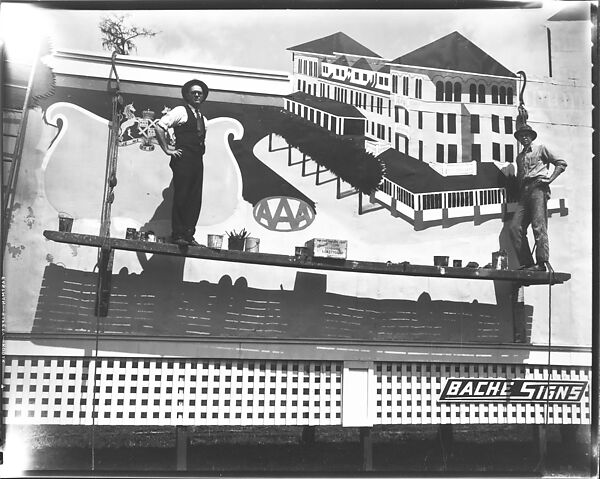 ["AAA" Hotel Billboard with Painters on Scaffolding, Florida], Walker Evans (American, St. Louis, Missouri 1903–1975 New Haven, Connecticut), Film negative 