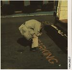 [Walker Evans Photographing Letterforms on Street], D. Kent (American), Instant internal dye diffusion transfer print (Polaroid SX-70)