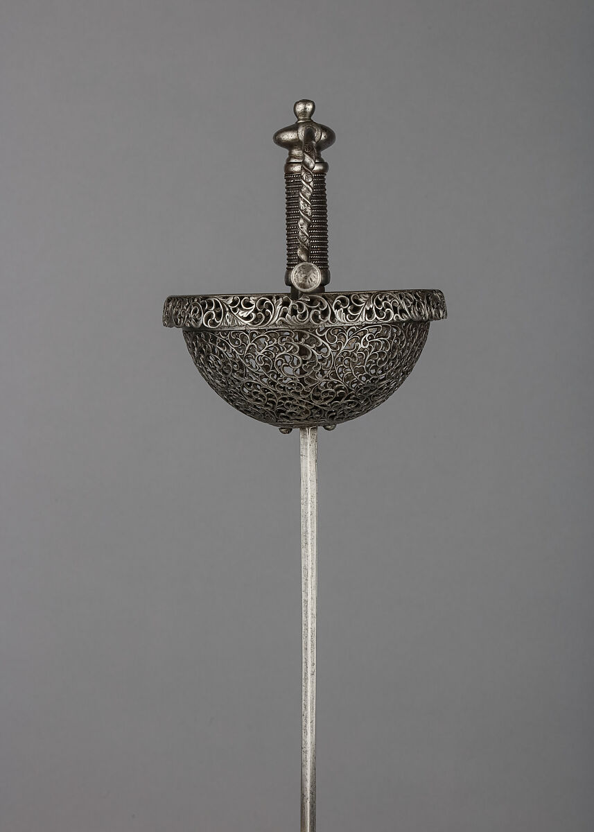 Cup-Hilted Rapier, Steel, hilt, Spanish; blade, German