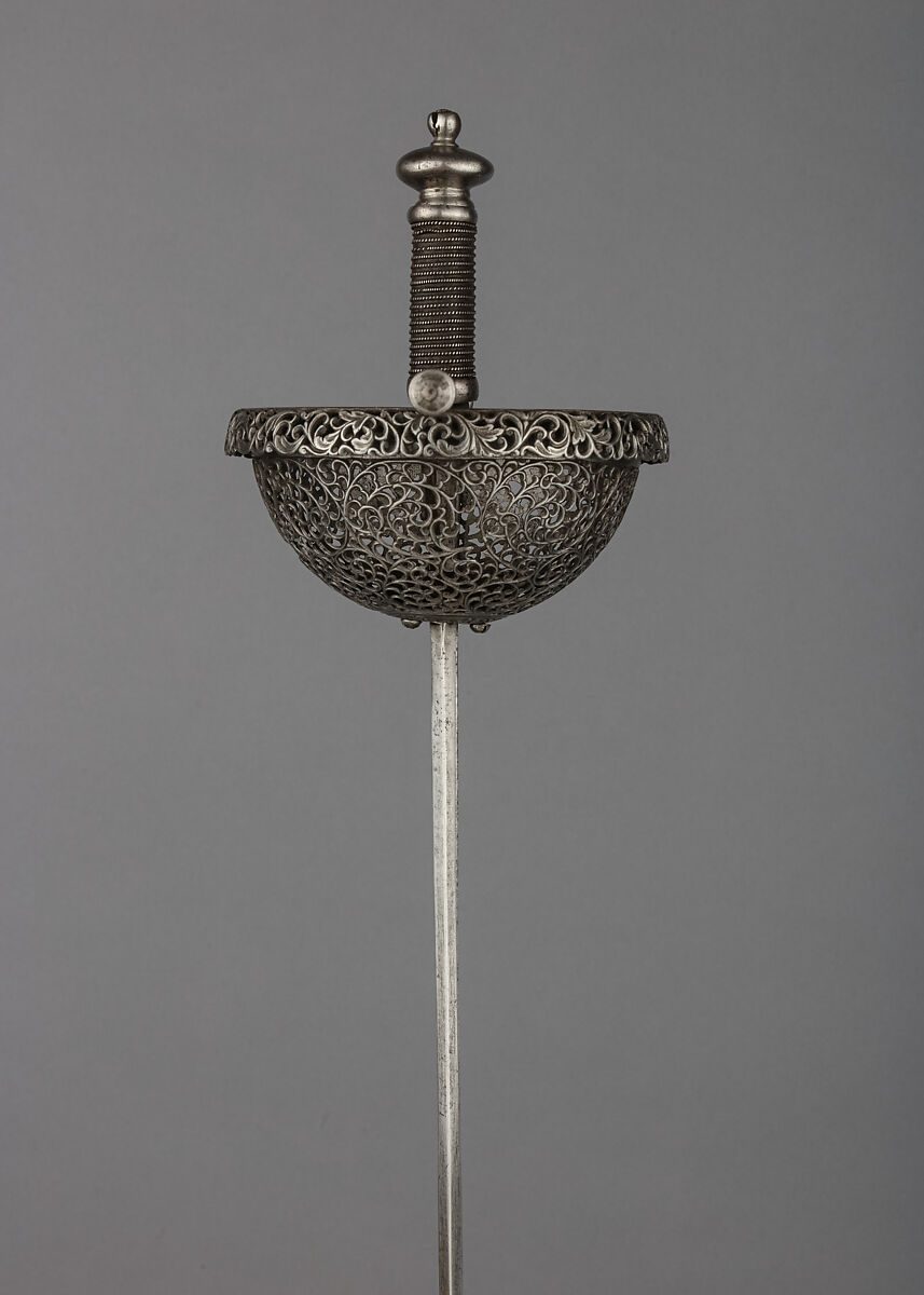 Cup-Hilted Rapier, Steel, hilt, Spanish; blade, German