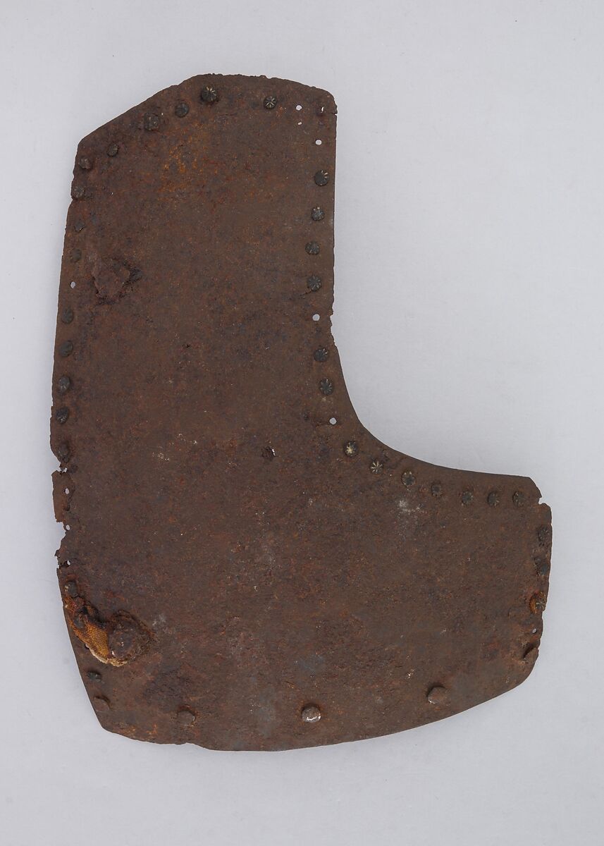 Brigandine Plate, Iron alloy, copper alloy, textile, Italian 