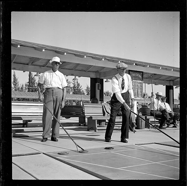 [125 Views of West Coast of Florida, Including: Women on Benches in Sarasota, Mangroves, Pelicans, Shuffleboard Players, Men on Street in Tampa, Sponge Diving Wharves at Tarpon Springs, Coastal Residences, Fishermen, and Miscellaneous Street Scenes], Walker Evans (American, St. Louis, Missouri 1903–1975 New Haven, Connecticut), Film negative