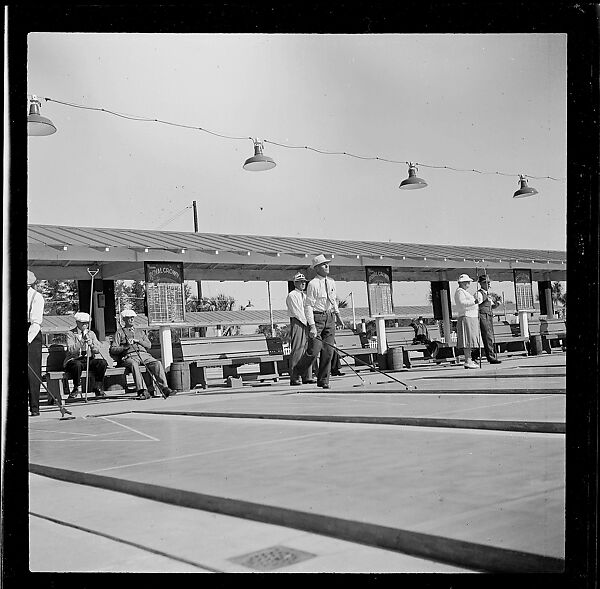 [125 Views of West Coast of Florida, Including: Women on Benches in Sarasota, Mangroves, Pelicans, Shuffleboard Players, Men on Street in Tampa, Sponge Diving Wharves at Tarpon Springs, Coastal Residences, Fishermen, and Miscellaneous Street Scenes], Walker Evans (American, St. Louis, Missouri 1903–1975 New Haven, Connecticut), Film negative