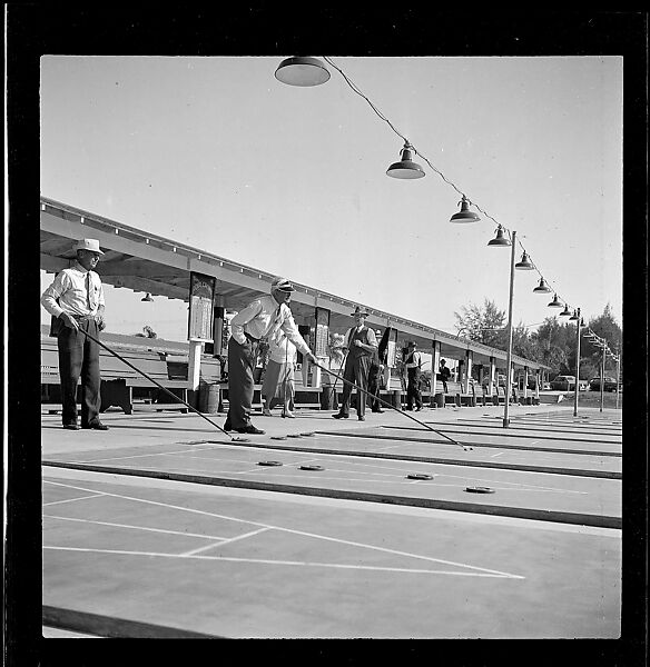[125 Views of West Coast of Florida, Including: Women on Benches in Sarasota, Mangroves, Pelicans, Shuffleboard Players, Men on Street in Tampa, Sponge Diving Wharves at Tarpon Springs, Coastal Residences, Fishermen, and Miscellaneous Street Scenes], Walker Evans (American, St. Louis, Missouri 1903–1975 New Haven, Connecticut), Film negative