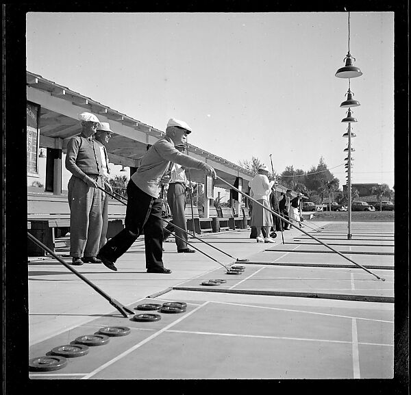 [125 Views of West Coast of Florida, Including: Women on Benches in Sarasota, Mangroves, Pelicans, Shuffleboard Players, Men on Street in Tampa, Sponge Diving Wharves at Tarpon Springs, Coastal Residences, Fishermen, and Miscellaneous Street Scenes], Walker Evans (American, St. Louis, Missouri 1903–1975 New Haven, Connecticut), Film negative
