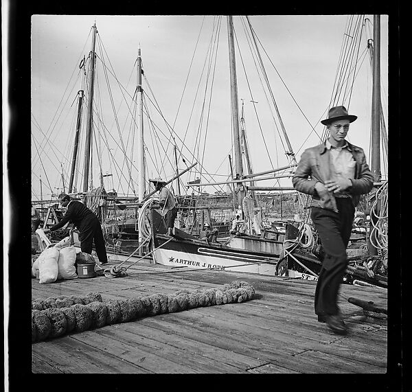 [125 Views of West Coast of Florida, Including: Women on Benches in Sarasota, Mangroves, Pelicans, Shuffleboard Players, Men on Street in Tampa, Sponge Diving Wharves at Tarpon Springs, Coastal Residences, Fishermen, and Miscellaneous Street Scenes], Walker Evans (American, St. Louis, Missouri 1903–1975 New Haven, Connecticut), Film negative