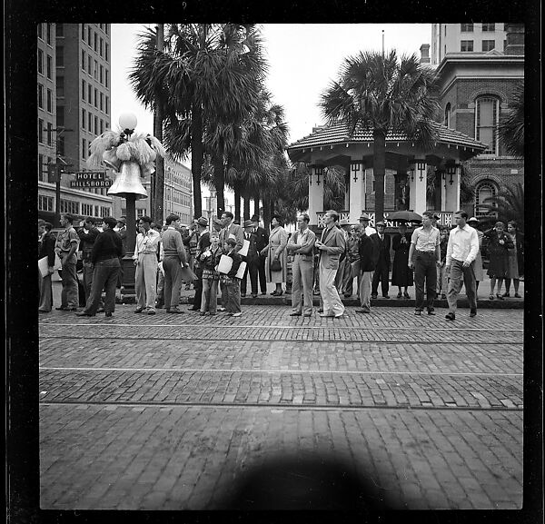 [125 Views of West Coast of Florida, Including: Women on Benches in Sarasota, Mangroves, Pelicans, Shuffleboard Players, Men on Street in Tampa, Sponge Diving Wharves at Tarpon Springs, Coastal Residences, Fishermen, and Miscellaneous Street Scenes], Walker Evans (American, St. Louis, Missouri 1903–1975 New Haven, Connecticut), Film negative