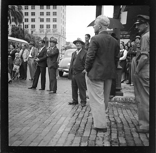 [125 Views of West Coast of Florida, Including: Women on Benches in Sarasota, Mangroves, Pelicans, Shuffleboard Players, Men on Street in Tampa, Sponge Diving Wharves at Tarpon Springs, Coastal Residences, Fishermen, and Miscellaneous Street Scenes], Walker Evans (American, St. Louis, Missouri 1903–1975 New Haven, Connecticut), Film negative