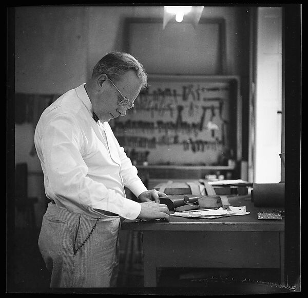 [105 Views and Studies of Leather Craftsmen, Their Home in Birdsboro, Pennsylvania and New York City Residence, Commissioned by Fortune Magazine for "The Small Shop," Published November 1945], Walker Evans (American, St. Louis, Missouri 1903–1975 New Haven, Connecticut), Film negative