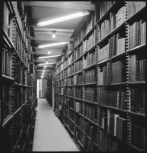 [68 Views of New York Public Library on Fifth Avenue, Bryant Park, and Studies of Reading Room, Stacks, Rare Book Room, and Readers, Possibly Commissioned for Unpublished Vogue Article, 1949, Including Four Portraits of Jane Smith Evans], Walker Evans (American, St. Louis, Missouri 1903–1975 New Haven, Connecticut), Film negative
