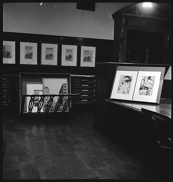 [68 Views of New York Public Library on Fifth Avenue, Bryant Park, and Studies of Reading Room, Stacks, Rare Book Room, and Readers, Possibly Commissioned for Unpublished Vogue Article, 1949, Including Four Portraits of Jane Smith Evans], Walker Evans (American, St. Louis, Missouri 1903–1975 New Haven, Connecticut), Film negative
