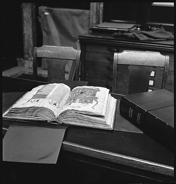 [68 Views of New York Public Library on Fifth Avenue, Bryant Park, and Studies of Reading Room, Stacks, Rare Book Room, and Readers, Possibly Commissioned for Unpublished Vogue Article, 1949, Including Four Portraits of Jane Smith Evans], Walker Evans (American, St. Louis, Missouri 1903–1975 New Haven, Connecticut), Film negative