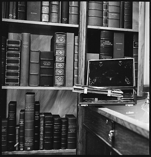 [68 Views of New York Public Library on Fifth Avenue, Bryant Park, and Studies of Reading Room, Stacks, Rare Book Room, and Readers, Possibly Commissioned for Unpublished Vogue Article, 1949, Including Four Portraits of Jane Smith Evans], Walker Evans (American, St. Louis, Missouri 1903–1975 New Haven, Connecticut), Film negative