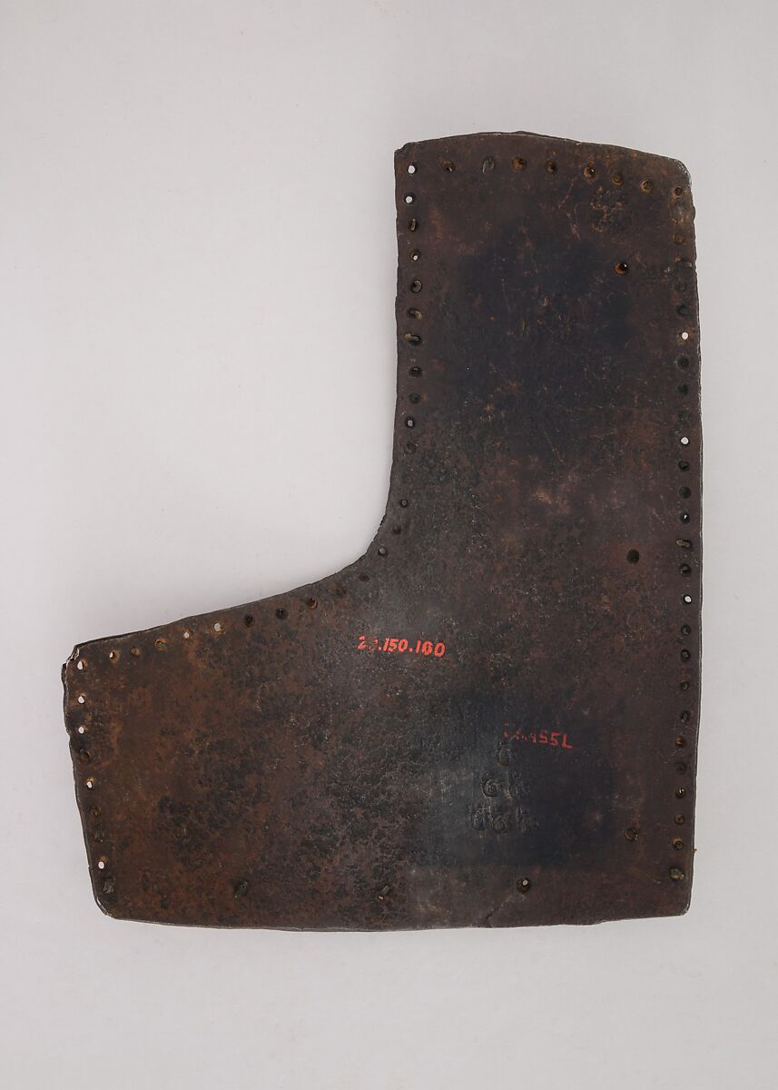 Left Half of a Breastplate, Steel, copper alloy, textile (linen), Italian