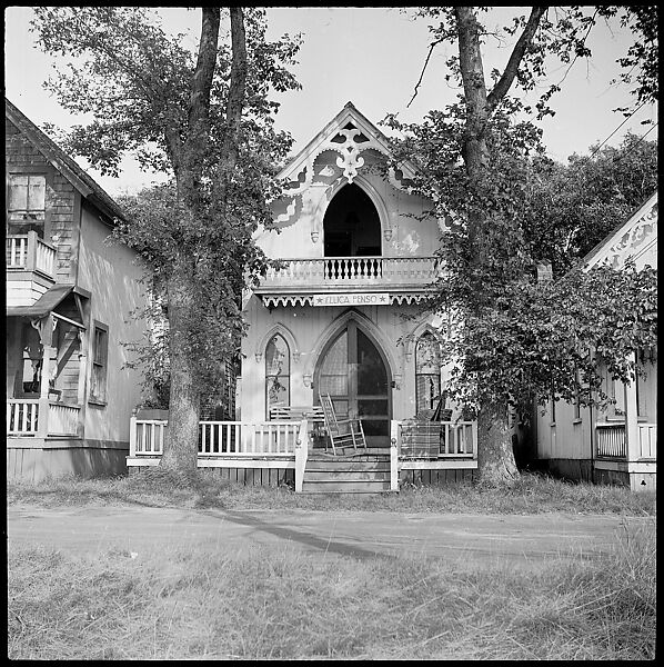 [24 Portraits, Views, and Studies: Jane Smith Ninas, Olivia Saunders Agee, Peggy Hobson, and Folk Victorian Cottages at Oak Bluffs, and Edgartown Tombstones, Martha's Vineyard, Massachusetts], Walker Evans (American, St. Louis, Missouri 1903–1975 New Haven, Connecticut), Film negative