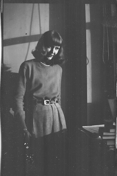 [168 Portraits, Views, and Studies: Unidentified Woman Looking at Photographs with Friend, Walking in Central Park Zoo, and Related Park and Skyline Views, New York City], Walker Evans (American, St. Louis, Missouri 1903–1975 New Haven, Connecticut), Film negative