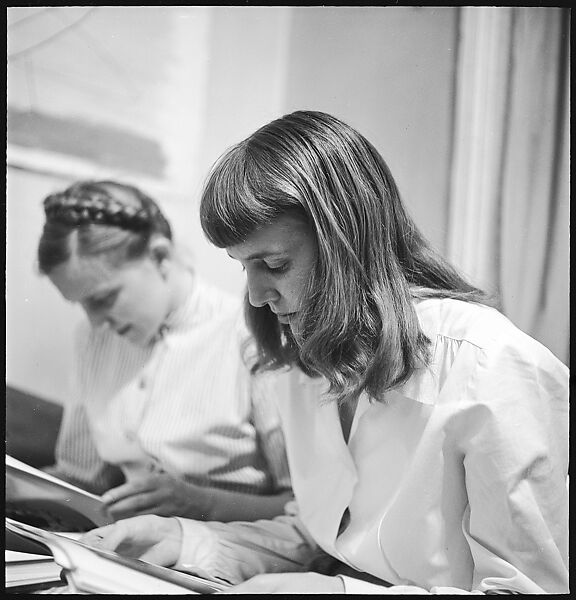 [168 Portraits, Views, and Studies: Unidentified Woman Looking at Photographs with Friend, Walking in Central Park Zoo, and Related Park and Skyline Views, New York City], Walker Evans (American, St. Louis, Missouri 1903–1975 New Haven, Connecticut), Film negative