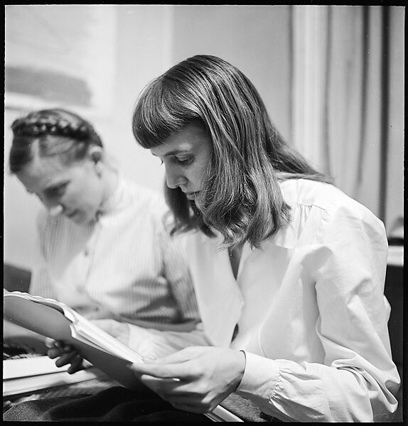 [168 Portraits, Views, and Studies: Unidentified Woman Looking at Photographs with Friend, Walking in Central Park Zoo, and Related Park and Skyline Views, New York City], Walker Evans (American, St. Louis, Missouri 1903–1975 New Haven, Connecticut), Film negative