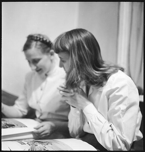 [168 Portraits, Views, and Studies: Unidentified Woman Looking at Photographs with Friend, Walking in Central Park Zoo, and Related Park and Skyline Views, New York City], Walker Evans (American, St. Louis, Missouri 1903–1975 New Haven, Connecticut), Film negative