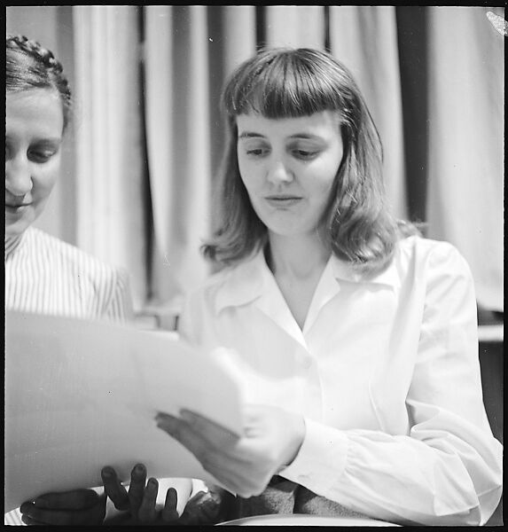 [168 Portraits, Views, and Studies: Unidentified Woman Looking at Photographs with Friend, Walking in Central Park Zoo, and Related Park and Skyline Views, New York City], Walker Evans (American, St. Louis, Missouri 1903–1975 New Haven, Connecticut), Film negative