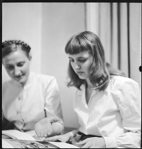 [168 Portraits, Views, and Studies: Unidentified Woman Looking at Photographs with Friend, Walking in Central Park Zoo, and Related Park and Skyline Views, New York City], Walker Evans (American, St. Louis, Missouri 1903–1975 New Haven, Connecticut), Film negative