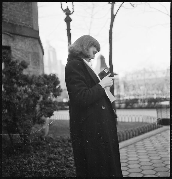 [168 Portraits, Views, and Studies: Unidentified Woman Looking at Photographs with Friend, Walking in Central Park Zoo, and Related Park and Skyline Views, New York City], Walker Evans (American, St. Louis, Missouri 1903–1975 New Haven, Connecticut), Film negative