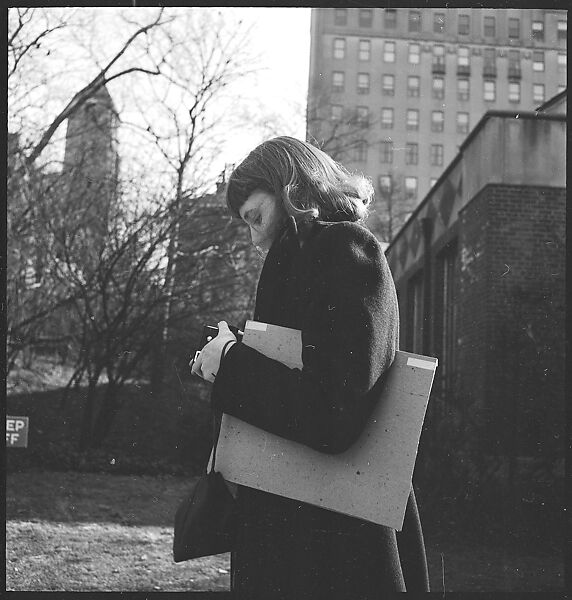 [168 Portraits, Views, and Studies: Unidentified Woman Looking at Photographs with Friend, Walking in Central Park Zoo, and Related Park and Skyline Views, New York City], Walker Evans (American, St. Louis, Missouri 1903–1975 New Haven, Connecticut), Film negative
