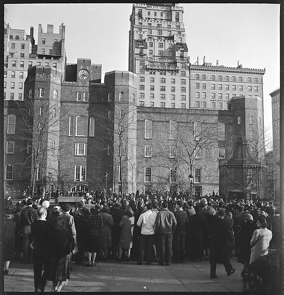[168 Portraits, Views, and Studies: Unidentified Woman Looking at Photographs with Friend, Walking in Central Park Zoo, and Related Park and Skyline Views, New York City], Walker Evans (American, St. Louis, Missouri 1903–1975 New Haven, Connecticut), Film negative