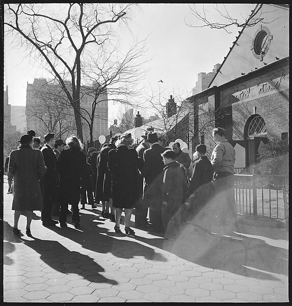 [168 Portraits, Views, and Studies: Unidentified Woman Looking at Photographs with Friend, Walking in Central Park Zoo, and Related Park and Skyline Views, New York City], Walker Evans (American, St. Louis, Missouri 1903–1975 New Haven, Connecticut), Film negative