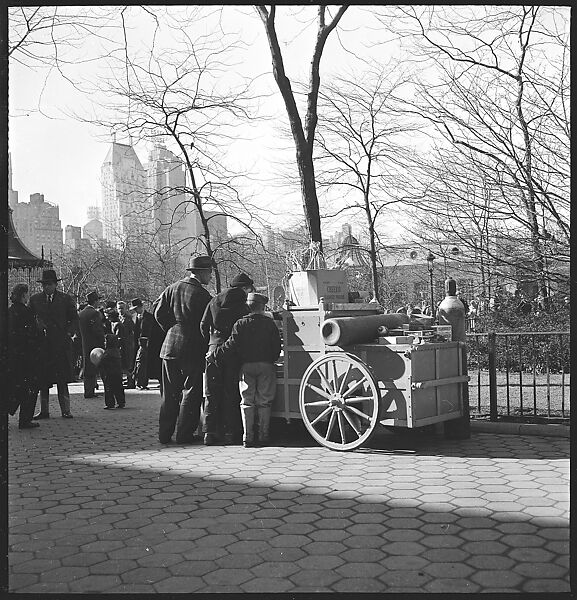 [168 Portraits, Views, and Studies: Unidentified Woman Looking at Photographs with Friend, Walking in Central Park Zoo, and Related Park and Skyline Views, New York City], Walker Evans (American, St. Louis, Missouri 1903–1975 New Haven, Connecticut), Film negative