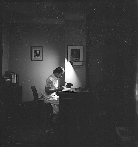[44 Portraits and Views: Unidentified Doctor ("Lucas"), Nurse ("Dannenberg"), and Office (40), and Jane Smith Evans and Billie Voorhees in 441 East 92nd Street Apartment (4), New York City], Walker Evans (American, St. Louis, Missouri 1903–1975 New Haven, Connecticut), Film negative
