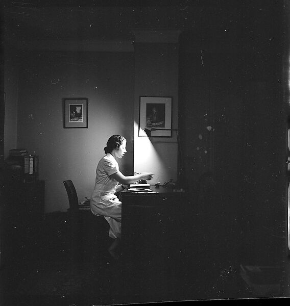 [44 Portraits and Views: Unidentified Doctor ("Lucas"), Nurse ("Dannenberg"), and Office (40), and Jane Smith Evans and Billie Voorhees in 441 East 92nd Street Apartment (4), New York City], Walker Evans (American, St. Louis, Missouri 1903–1975 New Haven, Connecticut), Film negative