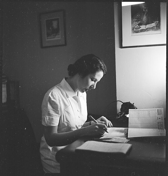[44 Portraits and Views: Unidentified Doctor ("Lucas"), Nurse ("Dannenberg"), and Office (40), and Jane Smith Evans and Billie Voorhees in 441 East 92nd Street Apartment (4), New York City], Walker Evans (American, St. Louis, Missouri 1903–1975 New Haven, Connecticut), Film negative