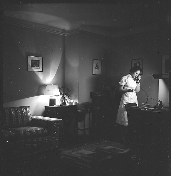 [44 Portraits and Views: Unidentified Doctor ("Lucas"), Nurse ("Dannenberg"), and Office (40), and Jane Smith Evans and Billie Voorhees in 441 East 92nd Street Apartment (4), New York City], Walker Evans (American, St. Louis, Missouri 1903–1975 New Haven, Connecticut), Film negative
