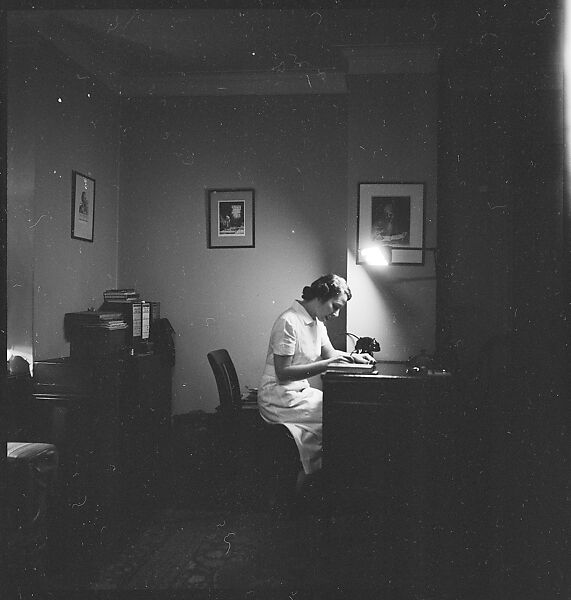 [44 Portraits and Views: Unidentified Doctor ("Lucas"), Nurse ("Dannenberg"), and Office (40), and Jane Smith Evans and Billie Voorhees in 441 East 92nd Street Apartment (4), New York City], Walker Evans (American, St. Louis, Missouri 1903–1975 New Haven, Connecticut), Film negative
