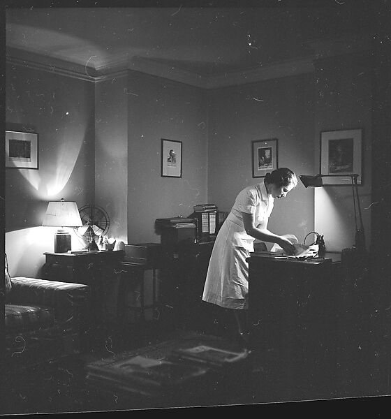 [44 Portraits and Views: Unidentified Doctor ("Lucas"), Nurse ("Dannenberg"), and Office (40), and Jane Smith Evans and Billie Voorhees in 441 East 92nd Street Apartment (4), New York City], Walker Evans (American, St. Louis, Missouri 1903–1975 New Haven, Connecticut), Film negative