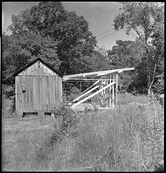 [38 Portraits and Views: Michael Voorhees (14) and Walker Evans' Studio Addition Under Construction (24), Old Lyme, Connecticut], Walker Evans (American, St. Louis, Missouri 1903–1975 New Haven, Connecticut), Film negative