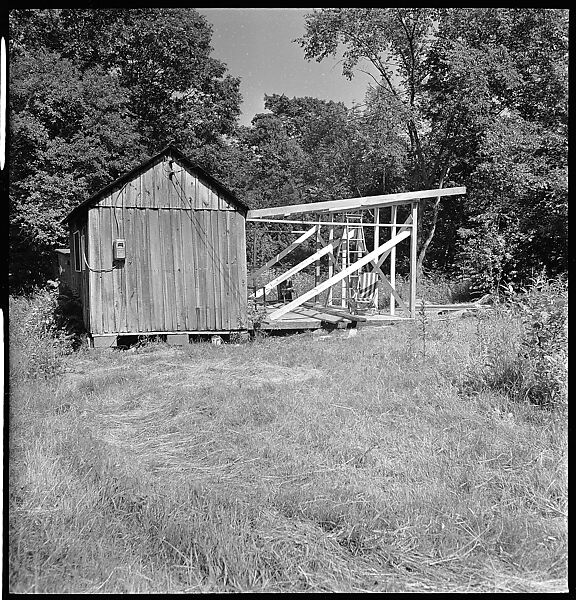 [38 Portraits and Views: Michael Voorhees (14) and Walker Evans' Studio Addition Under Construction (24), Old Lyme, Connecticut], Walker Evans (American, St. Louis, Missouri 1903–1975 New Haven, Connecticut), Film negative