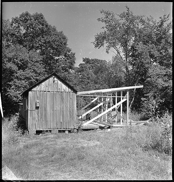 [38 Portraits and Views: Michael Voorhees (14) and Walker Evans' Studio Addition Under Construction (24), Old Lyme, Connecticut], Walker Evans (American, St. Louis, Missouri 1903–1975 New Haven, Connecticut), Film negative