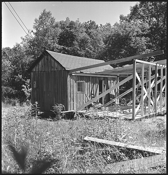 [38 Portraits and Views: Michael Voorhees (14) and Walker Evans' Studio Addition Under Construction (24), Old Lyme, Connecticut], Walker Evans (American, St. Louis, Missouri 1903–1975 New Haven, Connecticut), Film negative