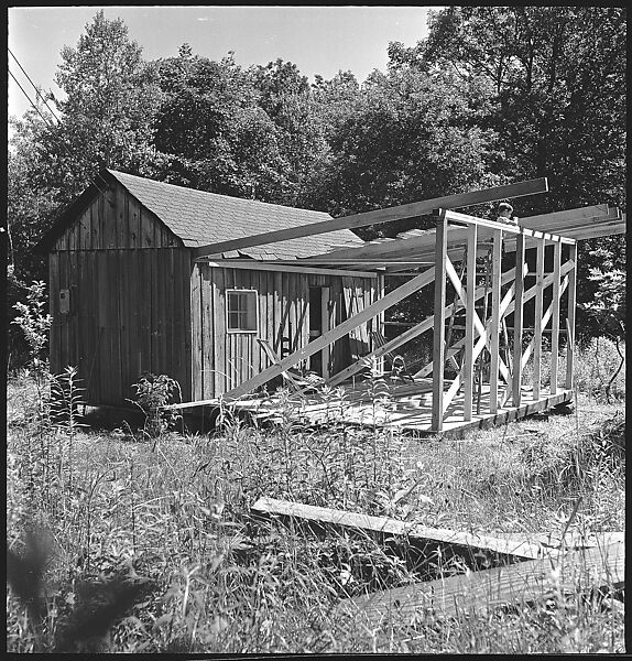 [38 Portraits and Views: Michael Voorhees (14) and Walker Evans' Studio Addition Under Construction (24), Old Lyme, Connecticut], Walker Evans (American, St. Louis, Missouri 1903–1975 New Haven, Connecticut), Film negative