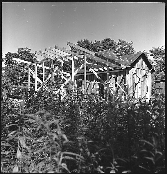 [38 Portraits and Views: Michael Voorhees (14) and Walker Evans' Studio Addition Under Construction (24), Old Lyme, Connecticut], Walker Evans (American, St. Louis, Missouri 1903–1975 New Haven, Connecticut), Film negative