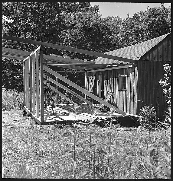 [38 Portraits and Views: Michael Voorhees (14) and Walker Evans' Studio Addition Under Construction (24), Old Lyme, Connecticut], Walker Evans (American, St. Louis, Missouri 1903–1975 New Haven, Connecticut), Film negative