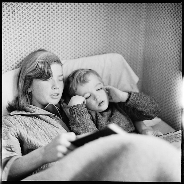 [48 Portraits of Coggeshall Children Reading in Bed; Caroline Blackwood; Robert and Mary Frank], Walker Evans (American, St. Louis, Missouri 1903–1975 New Haven, Connecticut), Film negative