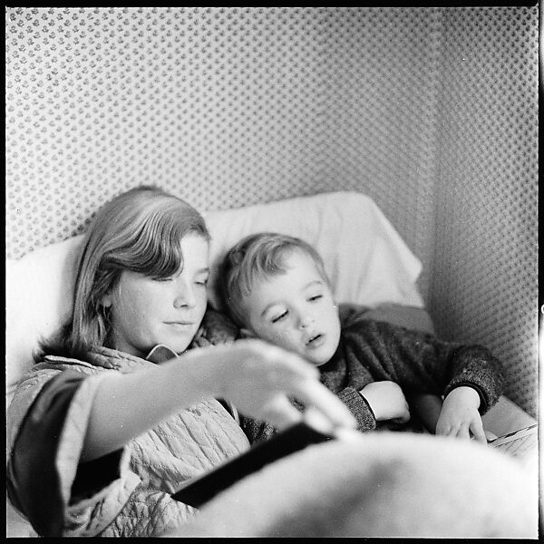[48 Portraits of Coggeshall Children Reading in Bed; Caroline Blackwood; Robert and Mary Frank], Walker Evans (American, St. Louis, Missouri 1903–1975 New Haven, Connecticut), Film negative