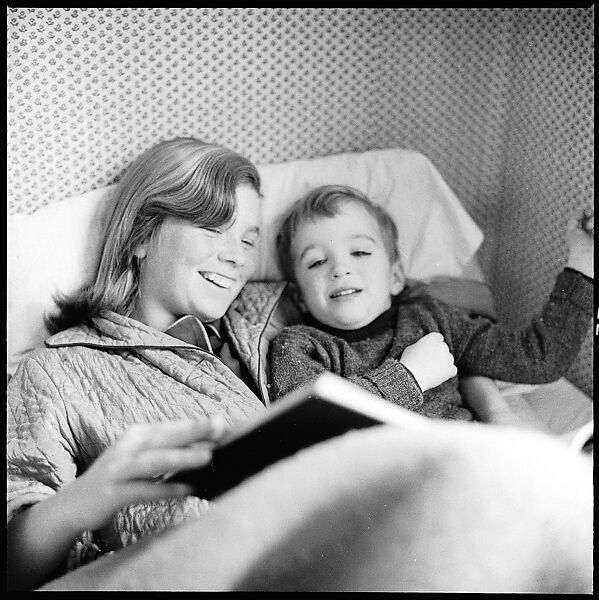 [48 Portraits of Coggeshall Children Reading in Bed; Caroline Blackwood; Robert and Mary Frank], Walker Evans (American, St. Louis, Missouri 1903–1975 New Haven, Connecticut), Film negative