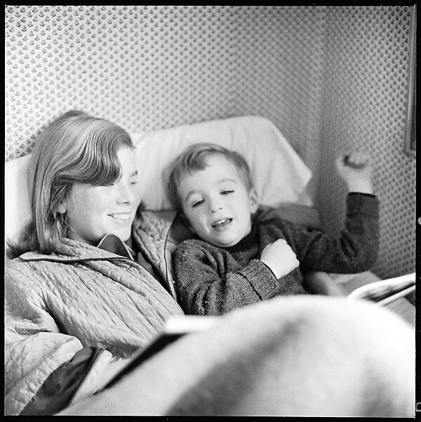 [48 Portraits of Coggeshall Children Reading in Bed; Caroline Blackwood; Robert and Mary Frank], Walker Evans (American, St. Louis, Missouri 1903–1975 New Haven, Connecticut), Film negative
