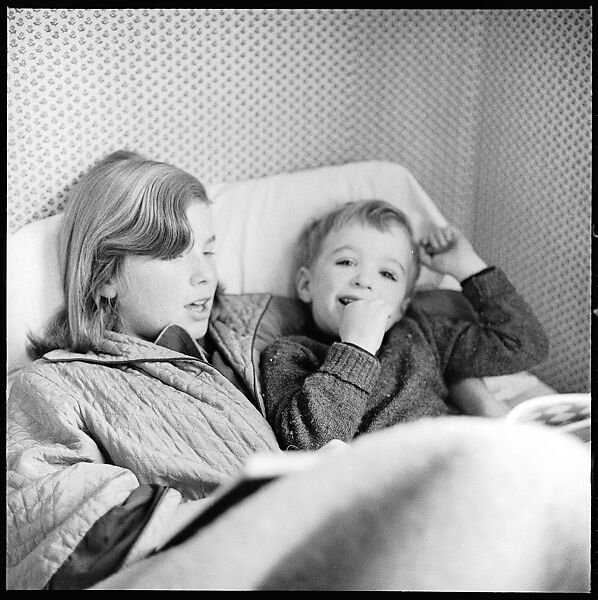 [48 Portraits of Coggeshall Children Reading in Bed; Caroline Blackwood; Robert and Mary Frank], Walker Evans (American, St. Louis, Missouri 1903–1975 New Haven, Connecticut), Film negative